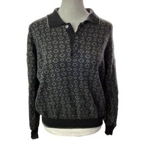 Vtg MAGLIFICIO Men Merino Wool Long Sleeve Italy Pullover Sweater Sz M Gray